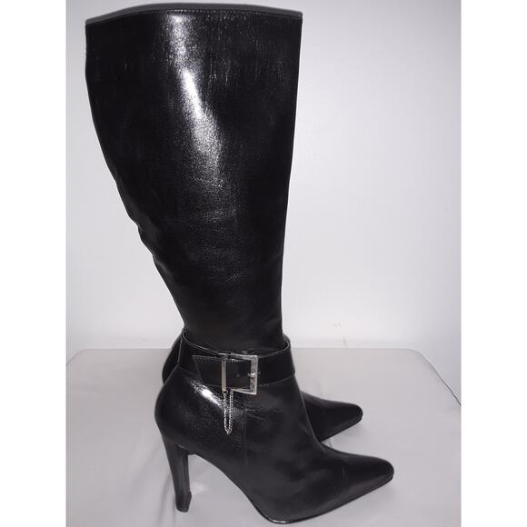 Colin Stuart Sz 6 Genuine Leather Boots With Silver Side Buckle - Picture 6 of 7